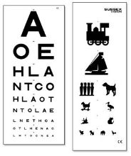Double-Sided Eye Test Chart - Various Options Available