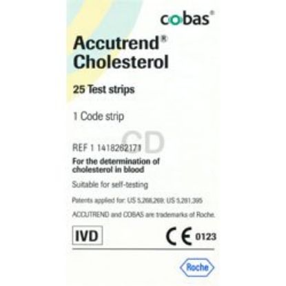 TEST STRIPS ACCUTREND CHOLESTEROL X 25