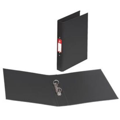 RING BINDER (Q-CONNECT) 2 RING A4 25MM POLY BLACK X 10