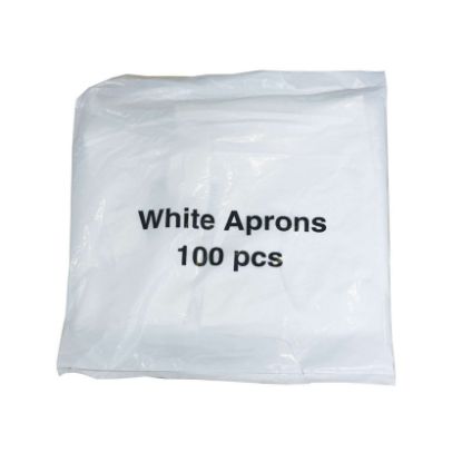 Apron Disposable 16 Micron White Flatpack x 100