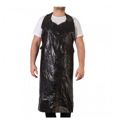 Apron Disposable Polythene Black x 100