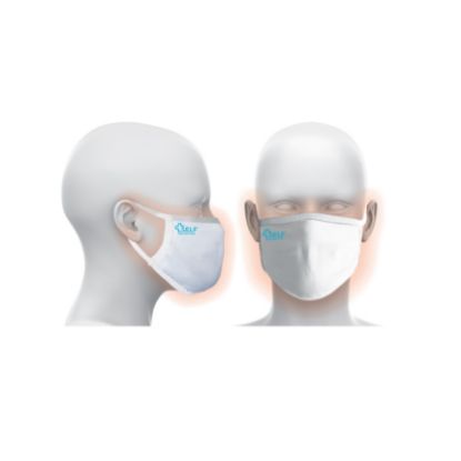 Reusable White Face Mask With Ear Loops (Anti-Bacterial) x 1