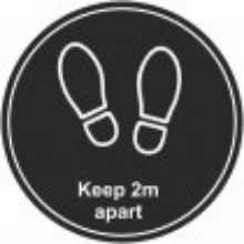 Floor Marking Sticker Keep 2M Apart Circular Social Distancing