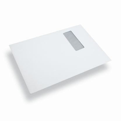 [MPQFL2892] Envelopes Pocket (Q-Connect) Window C4 S/S White 324 x 229mm 90gsm x 250