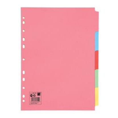 [MPQKF26081] Divider Subject (Q-Connect) A4 Colour Coded Multi-Punched 5 Part x 1