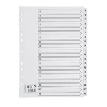 [MPQKF01532] Divider Subject (Q-Connect) A4 White Reinforced Board Clear Tabbed Multi-Punched A-Z x 1