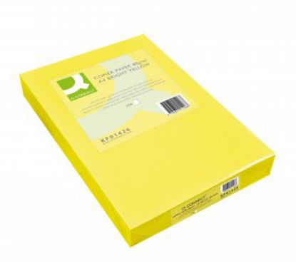[MPQKF01426] Paper Copier (Q Connect) Bright Yellow A4 80gms 500 Sheets