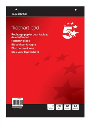 [MPQKF37002] Flipchart Pad (Q-Connect) A1 Plain x 5
