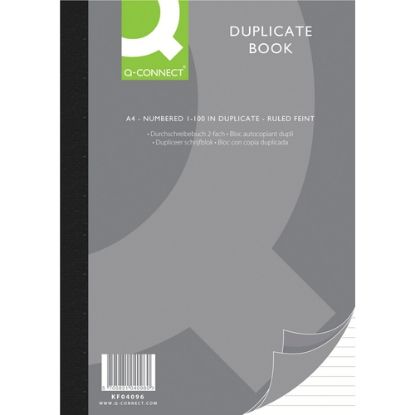 [MPQKF04094] Book Duplicate (Q-Connect) 4" x 5" Ruled Feint x 1
