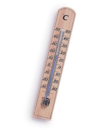 [MPAW96.17.000] Thermometer Wall Wooden Frame Celcius/Fahrenheit