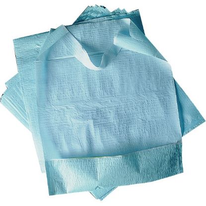 [MPOA30.B0001] Bib With Pocket & Hole 41 x 54cm (Paper & Pvc) Blue x 50