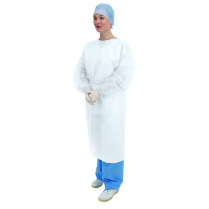 [MPSH5522] Gown Non-Sterile Long Sleeve Examination (White) x 50