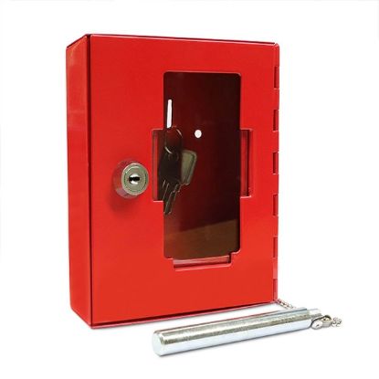 [MPMWKEY04A] Key Box Emergency Glass Door With Hammer On Chain x 1