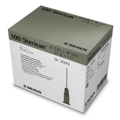 [MPBN9186182] NEEDLE STERICAN DENTAL (BRAUN) X 100 27G x 1.5" GREY STERILE