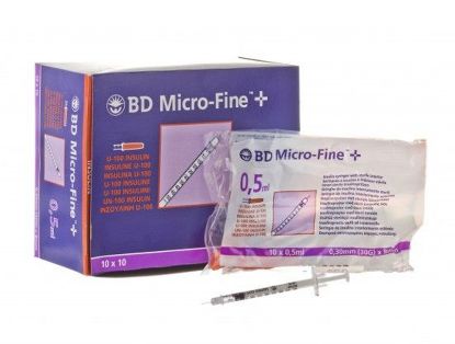 [MPBD324825] NEEDLE/SYRINGE (INSULIN) 0.5ML 30G X 100 MICROFINE