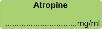 [MPHESLS121] Labels Syringe Medilabel - Atropine mg/ml 1.5" x 1/2" x 400 Dispenser