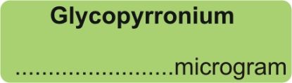 [MPHESLS129] Labels Syringe Medilabel - Glycopyrronium Mcg/ml 1.5" x 1/2" x 400 Dispenser