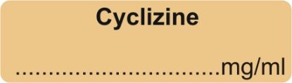 [MPHESLS131] Labels Syringe Medilabel - Cyclizine mg/ml 1.5" x 1/2" x 400 Dispenser