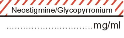 [MPHESLS68] Labels Syringe Medilabel - Neostigmine/Glycopyrronium mg/ml 1.5" x 1/2" x 400 Dispenser