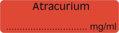 [MPHESLS41] Labels Syringe Medilabel - Atracurium mg/ml 1.5" x 1/2" x 400 Dispenser