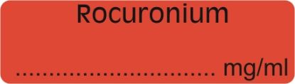 [MPHESLS46] Labels Syringe Medilabel - Rocuronium mg/ml 1.5" x 1/2" x 400 Dispenser