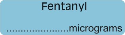[MPHESLS77] Labels Syringe Medilabel - Fentanyl Mcg/ml 1.5" x 1/2" x 400 Dispenser