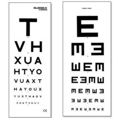 [MPAW341] Eye Test Chart With Patient Hand Card 6M