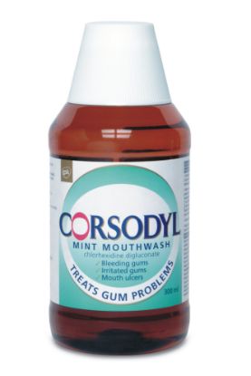 [MPMWCOR03A] Corsodyl (Chlorhexidine Gluconate) Mint Mouthwash 300ml (GSL)