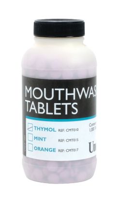 [MPDDCMT010] MOUTHWASH TABLETS (UNODENT) THYMOL PINK X 1000