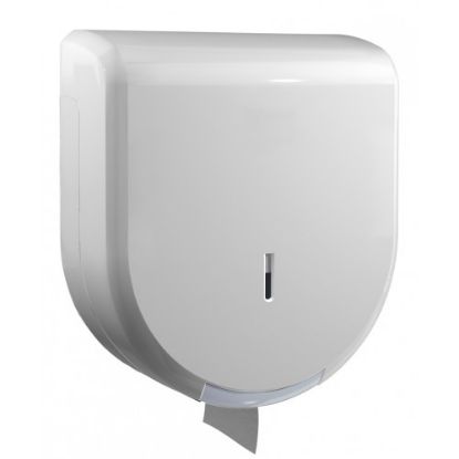[MPKHZJFWPSJ] Jumbo Plastic Dispenser White For Standard/Maxi Toilet Rolls