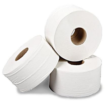 White Midi Jumbo Toilet Roll 2 Ply x 6 - Core 410 Metres