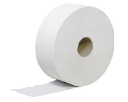 [MPPJ215] Toilet Roll Jumbo 2 Ply White x 6 (60mm Core x 300Mtr)