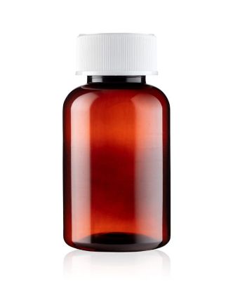 [MPMWBOT02J] Bottle & Cap 25ml Brown Plastic Round x 250 (UNOPAC)
