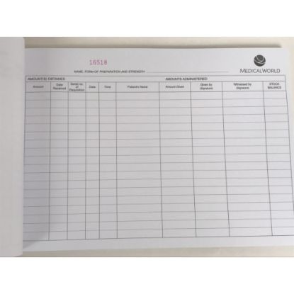 [MPMWBOO01A] BOOK CONTROLLED DRUG INVENTORY