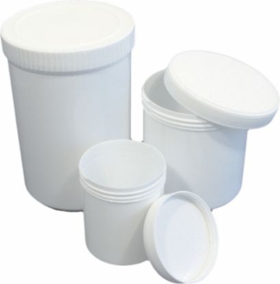 [MPHESCC-28] Container Plastic 250mls With Screw Top (White) X70