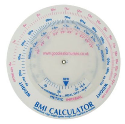 [MPMWBMI01A] Bmi Wheel Chart x 1