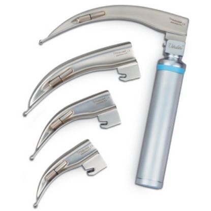 [MPM1W4695] Laryngoscope Blade Set Macintosh 1,2,3 & 4 Reusable & Handle