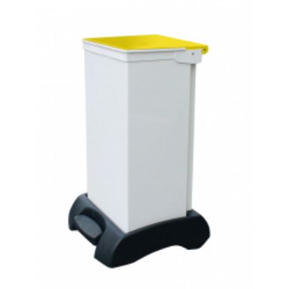 [MPUGHBBM/L/YELL] Sack Holder 75Ltr Plastic Base Metal Body/Lid Yellow Lid