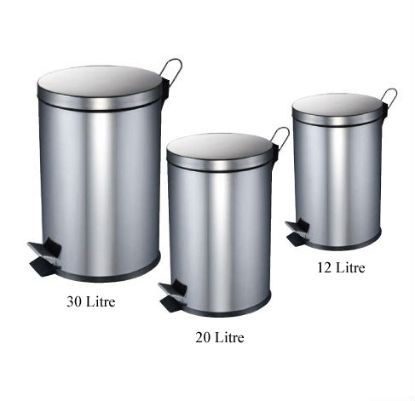 [MPUGPED-020MSS] Bin Pedal 20 Litre Mirror Stainless Steel