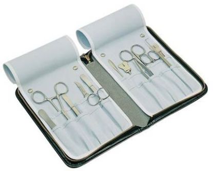 [MPAW2.06.111] Case Instrument Bollmann Leather Weighs 130g, 18cmx10cm, Holds 12 Instruments Up To 16cm