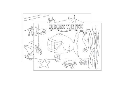 [MPDDPMP026] Colouring Pads (Unodent) In The Swim x 100 Sheets