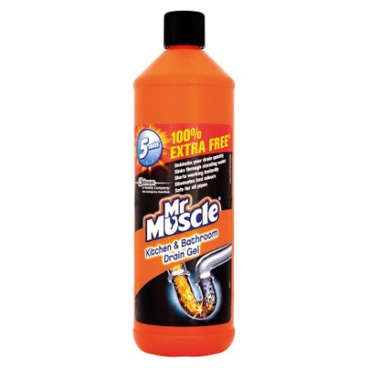[MPMWDRA01C] Drain Gel Kitchen And Bathroom Mr Muscle 1 Litre x 6