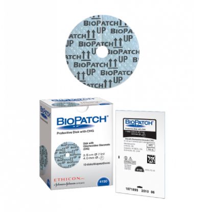 [MPJJ44152] Biopatch Protective Disk 2.5cm With 7mm Centre Hole X40