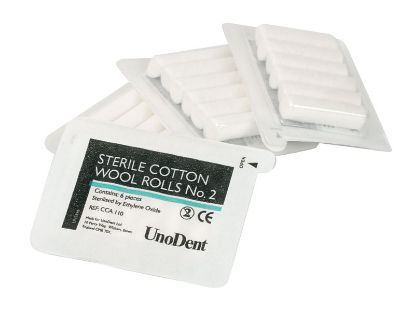[MPDDCCA110] Cotton Wool Rolls Size 2 Sterile (Unodent) 20 x 6