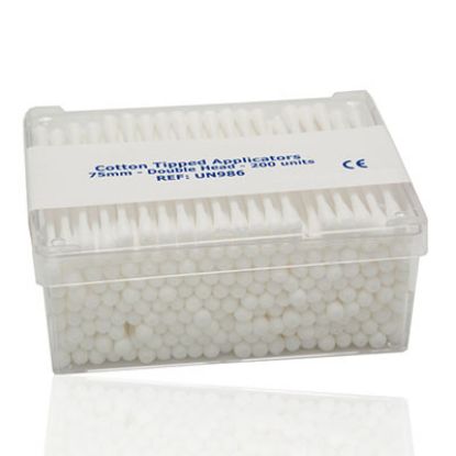 [MPUN986] Cotton Tipped Applicator 3" Double Headed x 200