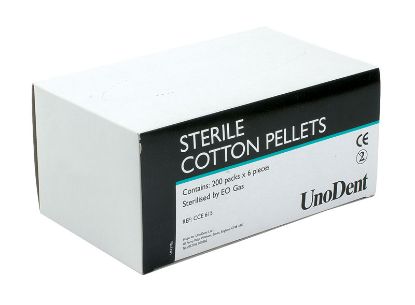 [MPDDCCE615] Cotton Pellets (Unodent) Sterile 200 x 6