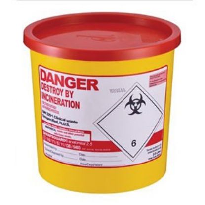 [MPDLDD912] Sharps Bin+Lid 2.5Ltr Red Lid