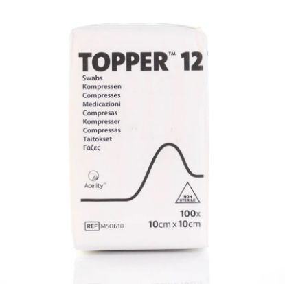 [MPJJM50610] Swab Topper-12 6 Ply 10 x 10cm Non-Sterile x 100